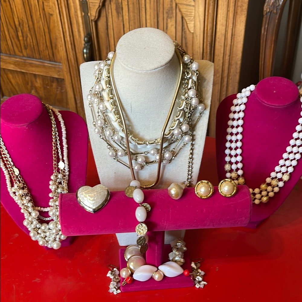 LOT white fine jewelry, vintage to new